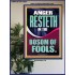 ANGER RESTETH IN THE BOSOM OF FOOLS  Encouraging Bible Verse Poster  GWPOSTER13021  "24X36"