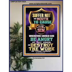 CONTROL YOUR MOUTH AND AVOID ERROR OF SIN AND BE DESTROY  Christian Quotes Poster  GWPOSTER13024  "24X36"