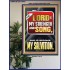 THE LORD IS MY STRENGTH AND SONG AND IS BECOME MY SALVATION  Bible Verse Art Poster  GWPOSTER13043  "24X36"