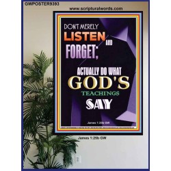 DO WHAT GOD'S TEACHINGS SAY  Children Room Poster  GWPOSTER9393  "24X36"