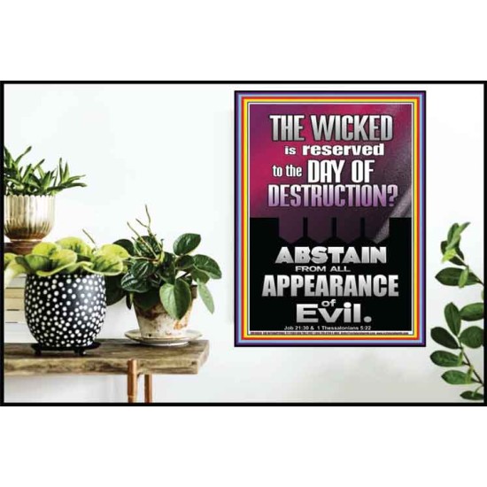 ABSTAIN FROM ALL APPEARANCE OF EVIL  Unique Scriptural Poster  GWPOSTER10009  
