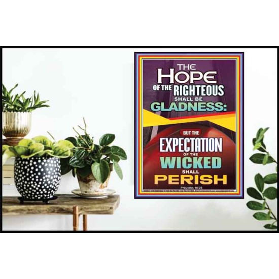 THE HOPE OF THE RIGHTEOUS IS GLADNESS  Children Room Poster  GWPOSTER10024  