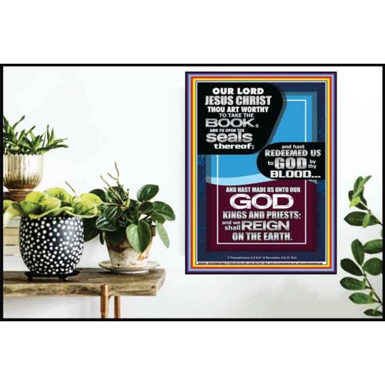 HAS REDEEMED US TO GOD BY THE BLOOD OF THE LAMB  Modern Art Poster  GWPOSTER10042  