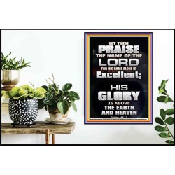 LET THEM PRAISE THE NAME OF THE LORD  Bathroom Wall Art Picture  GWPOSTER10052  "24X36"