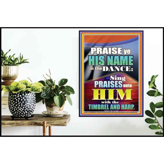 PRAISE HIM IN DANCE, TIMBREL AND HARP  Modern Art Picture  GWPOSTER10057  