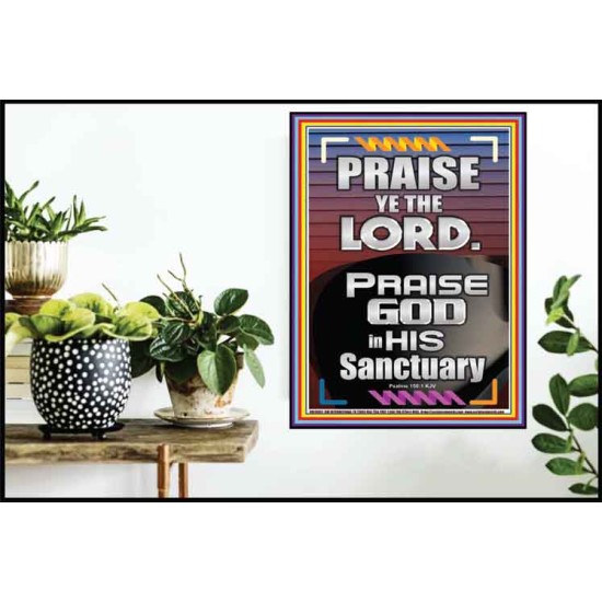 PRAISE GOD IN HIS SANCTUARY  Art & Wall Décor  GWPOSTER10061  