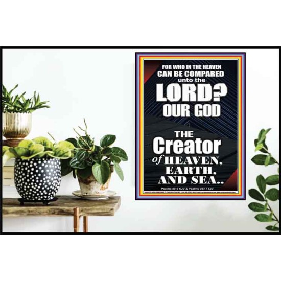 WHO IN THE HEAVEN CAN BE COMPARED TO JEHOVAH EL SHADDAI  Affordable Wall Art Prints  GWPOSTER10073  