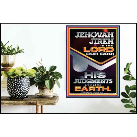 JEHOVAH JIREH IS THE LORD OUR GOD  Contemporary Christian Wall Art Poster  GWPOSTER10695  