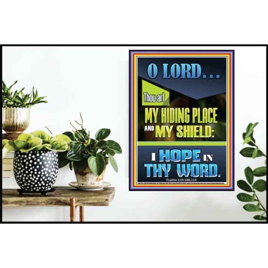 JEHOVAH OUR HIDING PLACE AND SHIELD  Encouraging Bible Verses Poster  GWPOSTER11778  
