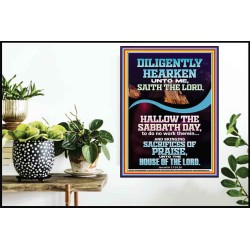 BRING SACRIFICES OF PRAISE TO THE HOUSE OF GOD  Christian Art Poster  GWPOSTER11805  "24X36"