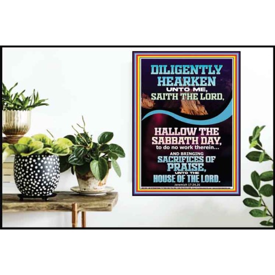 BRING SACRIFICES OF PRAISE TO THE HOUSE OF GOD  Christian Art Poster  GWPOSTER11805  
