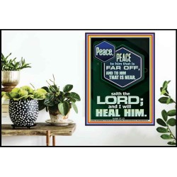 PEACE PEACE TO HIM THAT IS FAR OFF AND NEAR  Christian Wall Art  GWPOSTER11806  "24X36"