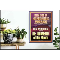 REMEMBER HIS MARVELLOUS WORKS  Scripture Poster   GWPOSTER11810  "24X36"