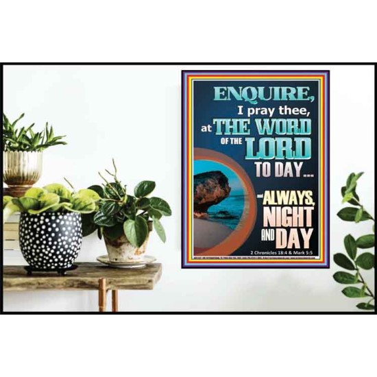 STUDY THE WORD OF THE LORD DAY AND NIGHT  Large Wall Accents & Wall Poster  GWPOSTER11817  