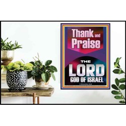 THANK AND PRAISE THE LORD GOD  Custom Christian Wall Art  GWPOSTER11834  "24X36"