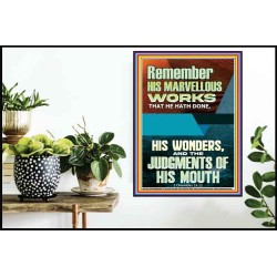 HIS MARVELLOUS WONDERS AND THE JUDGEMENTS OF HIS MOUTH  Custom Modern Wall Art  GWPOSTER11839  "24X36"