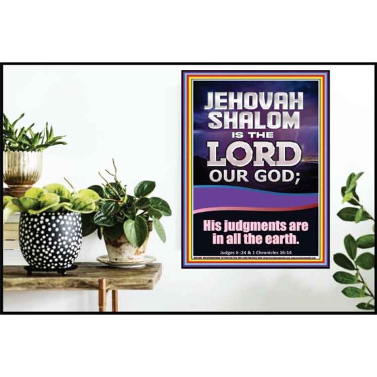JEHOVAH SHALOM HIS JUDGEMENT ARE IN ALL THE EARTH  Custom Art Work  GWPOSTER11842  
