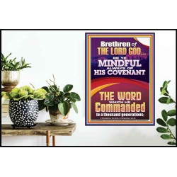 BE YE MINDFUL ALWAYS OF HIS COVENANT  Unique Bible Verse Poster  GWPOSTER11843  "24X36"