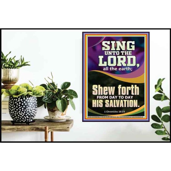 SHEW FORTH FROM DAY TO DAY HIS SALVATION  Unique Bible Verse Poster  GWPOSTER11844  