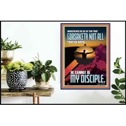 YOU ARE MY DISCIPLE WHEN YOU FORSAKETH ALL BECAUSE OF ME  Large Scriptural Wall Art  GWPOSTER11880  