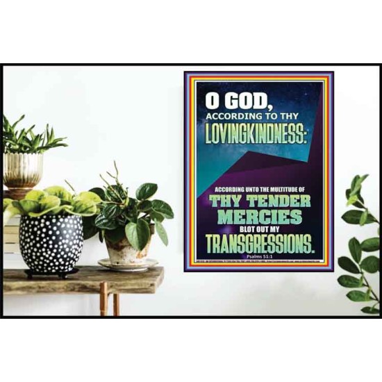 IN THE MULTITUDE OF THY TENDER MERCIES BLOT OUT MY TRANSGRESSIONS  Children Room  GWPOSTER11915  