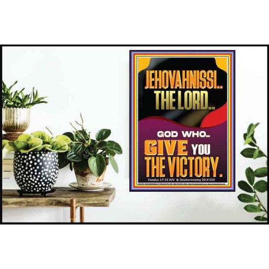 JEHOVAH NISSI THE LORD WHO GIVE YOU VICTORY  Bible Verses Art Prints  GWPOSTER11970  