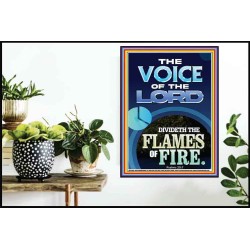 THE VOICE OF THE LORD DIVIDETH THE FLAMES OF FIRE  Christian Poster Art  GWPOSTER11980  "24X36"