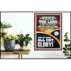 THE VOICE OF THE LORD MAKES THE DEER GIVE BIRTH  Christian Poster Wall Art  GWPOSTER11982  