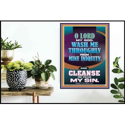 WASH ME THOROUGLY FROM MINE INIQUITY  Scriptural Verse Poster   GWPOSTER11985  
