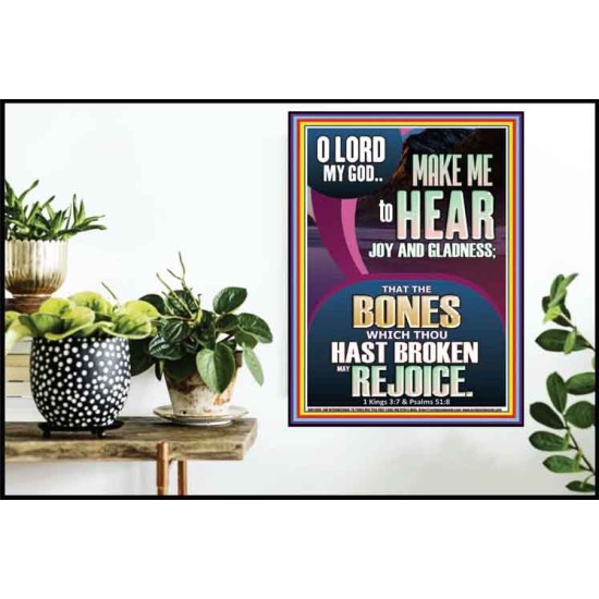 MAKE ME TO HEAR JOY AND GLADNESS  Scripture Poster Signs  GWPOSTER11988  