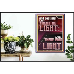AND GOD SAID LET THERE BE LIGHT  Christian Quotes Poster  GWPOSTER11995  "24X36"