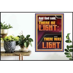 LET THERE BE LIGHT AND THERE WAS LIGHT  Christian Quote Poster  GWPOSTER11998  "24X36"