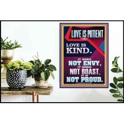 LOVE IS PATIENT AND KIND AND DOES NOT ENVY  Christian Paintings  GWPOSTER12005  "24X36"