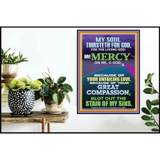 BECAUSE OF YOUR UNFAILING LOVE AND GREAT COMPASSION  Religious Wall Art   GWPOSTER12183  
