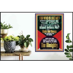 FOR WHO IS LIKE ME  ALPHA AND OMEGA THE BEGINNING AND THE ENDING  Bible Scriptures on Forgiveness Poster  GWPOSTER12195  "24X36"