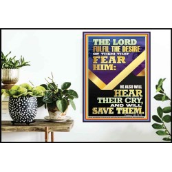 THE LORD FULFIL THE DESIRE OF THEM THAT FEAR HIM  Contemporary Christian Art Poster  GWPOSTER12199  "24X36"