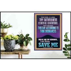 ACCORDING TO THINE ORDINANCES I AM THINE SAVE ME  Bible Verse Poster  GWPOSTER12209  