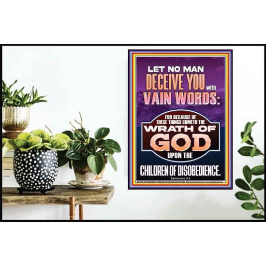 LET NO MAN DECEIVE YOU WITH VAIN WORDS  Church Picture  GWPOSTER12226  
