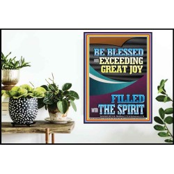 BE BLESSED WITH EXCEEDING GREAT JOY  Scripture Art Prints Poster  GWPOSTER12238  "24X36"