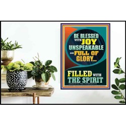 BE BLESSED WITH JOY UNSPEAKABLE  Contemporary Christian Wall Art Poster  GWPOSTER12239  "24X36"