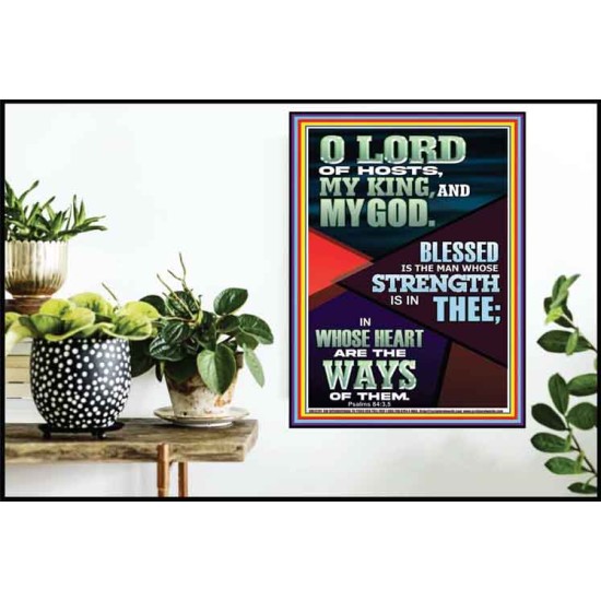 BLESSED IS THE MAN WHOSE STRENGTH IS IN THEE  Christian Paintings  GWPOSTER12241  