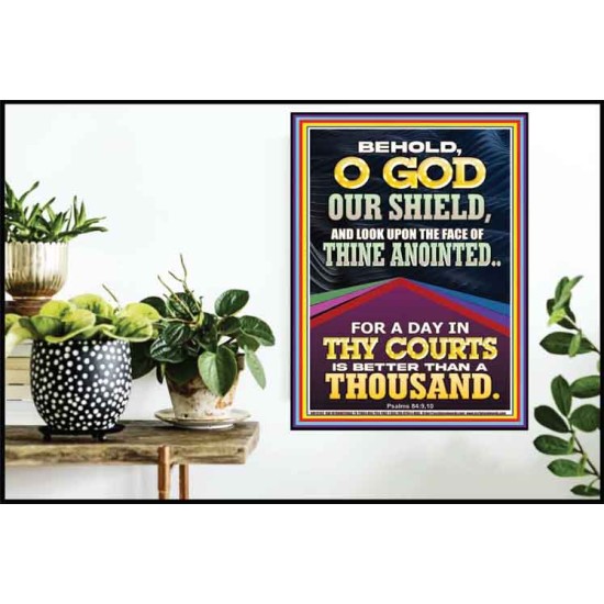LOOK UPON THE FACE OF THINE ANOINTED O GOD  Contemporary Christian Wall Art  GWPOSTER12242  