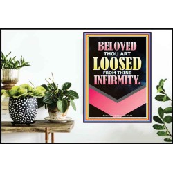 THOU ART LOOSED FROM THINE INFIRMITY  Scripture Poster   GWPOSTER12295  "24X36"