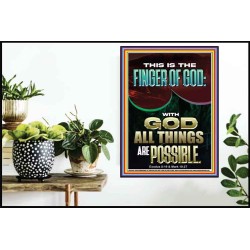 BY THE FINGER OF GOD ALL THINGS ARE POSSIBLE  Décor Art Work  GWPOSTER12304  "24X36"