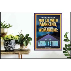 NEVER LIE WITH MANKIND AS WITH WOMANKIND IT IS ABOMINATION  Décor Art Works  GWPOSTER12305  "24X36"