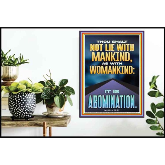 NEVER LIE WITH MANKIND AS WITH WOMANKIND IT IS ABOMINATION  Décor Art Works  GWPOSTER12305  