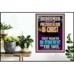 REDEEMED WITH THE PRECIOUS BLOOD OF CHRIST  Custom Wall Décor  GWPOSTER12334  "24X36"