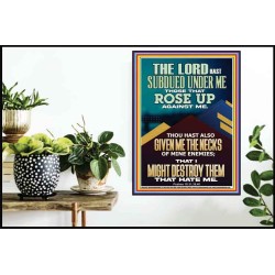 SUBDUED UNDER ME THOSE THAT ROSE UP AGAINST ME  Bible Verse for Home Poster  GWPOSTER12351  "24X36"