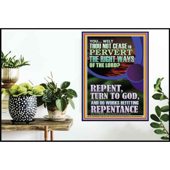 REPENT AND DO WORKS BEFITTING REPENTANCE  Custom Poster   GWPOSTER12355  