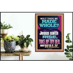 RISE TAKE UP THY BED AND WALK  Bible Verse Poster Art  GWPOSTER12383  "24X36"